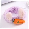 COLLBATH Makeup Headband Rabbit Ears Soft Plush Spa Headwrap Elastic