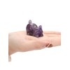 JSDDE Amethyst Crystal Cat Figurine for Cat Lovers Cute Gemstone