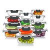 KOMUEE 24 Pieces Glass Food Storage Containers Set,Meal Prep Containers-Stackable