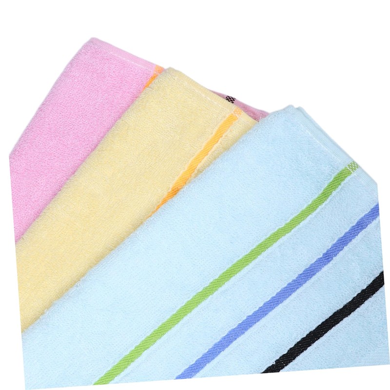 BUGUUYO 3pcs Absorbent Jacquard Washcloths Quick Drying Face Towels for
