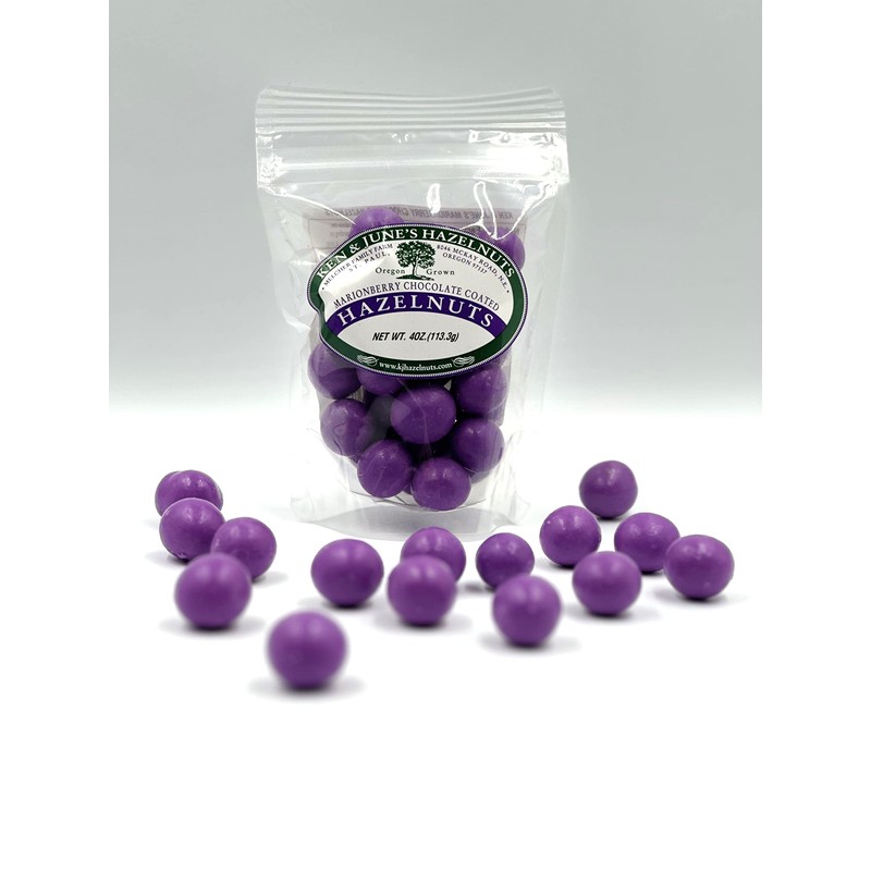 Marionberry Chocolate Coated Hazelnuts - 4oz