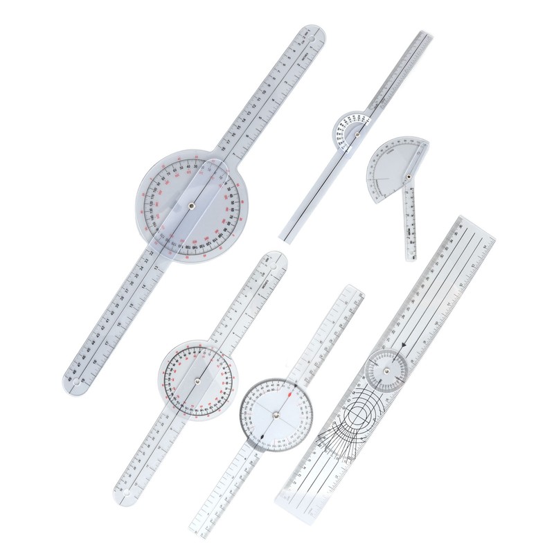 6PCS Medical Goniometer Set 6 8 10inch Multifunction Joint Goniometer
