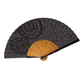 Fashionable kimono Iroha Hand Fan, Inden Pattern Small Pattern, Men's, 8.7 inches (22 cm), Cloth Fan (432: Dragonball), 432: Dragonfly, Free size