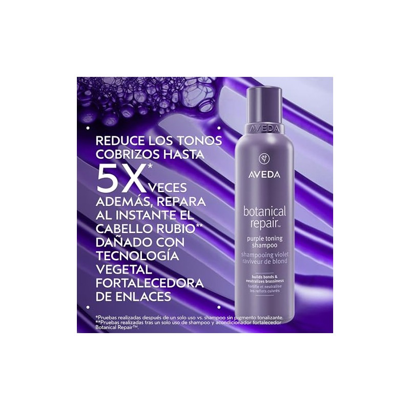 Aveda Botanical Repair Purple Toning Shampoo Fortalece el cabello