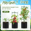 Colingmill 2 Pack 47" Tomato Cages with 10 Gallon Grow