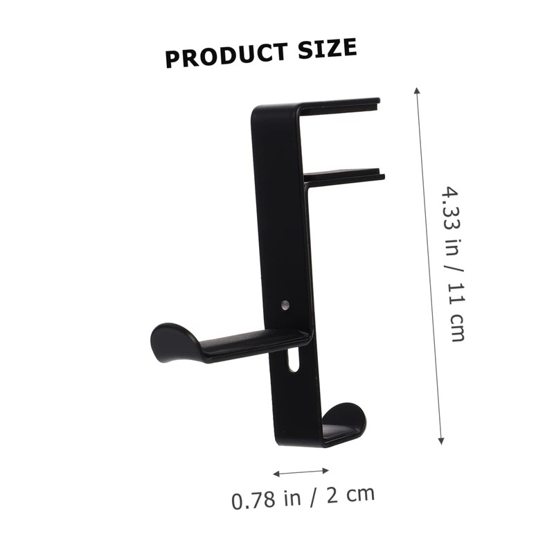 Gatuida 3pcs Headphone Hanger Adjustable Clip Under Desk Headset Holder