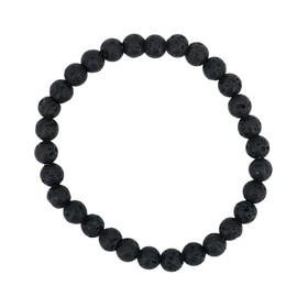 Taddart Minerals - 6mm Natural Gemstone Ball Bracelet on Elastic Nylon Thread - Handmade, Rubber