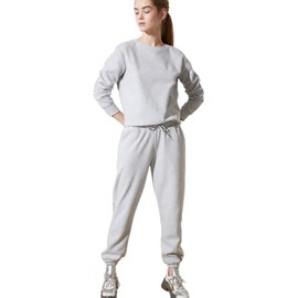 Trendyol Women's Trendyol Woman Loungewear Normal Waist Relaxed Sweatpants, Gray, L UK