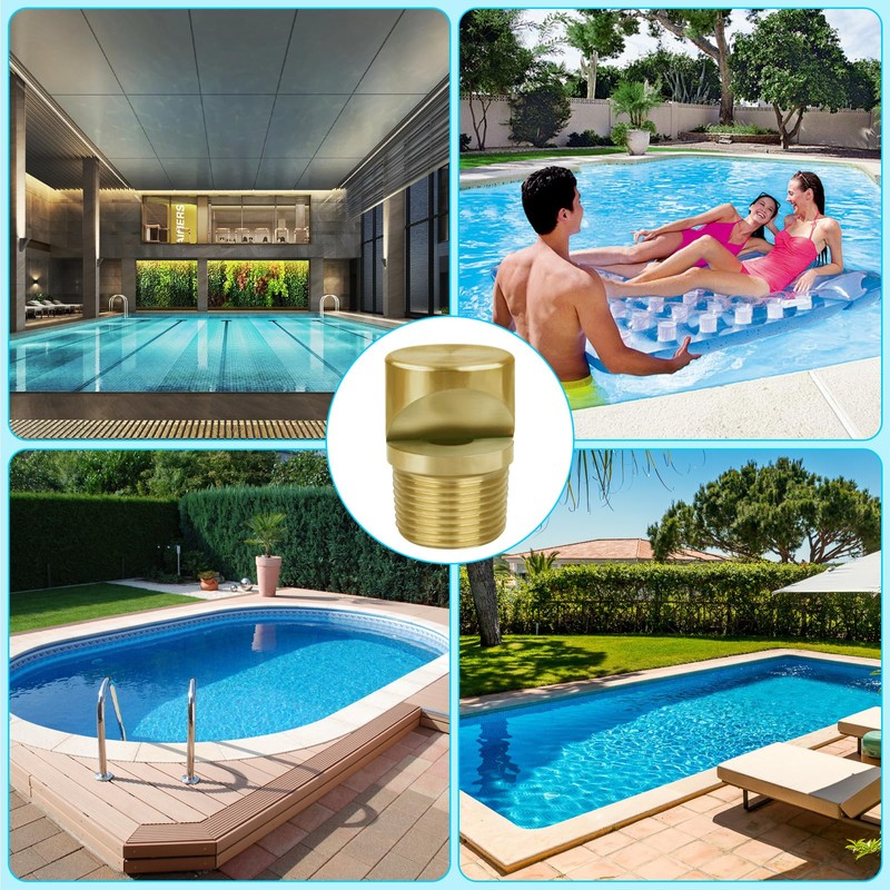 Brass Aerator 3/4 Inch MIP Compatible With Pool Jet Nozzles