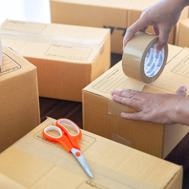 OFITURIA Parcel Tape, Brown Tape, Packing Tape for Moving Boxes