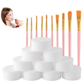 Set of 10 Make-Up Sponges, Children's Make-Up Sponges, Make Up Brush Set, Acrylic Paint, Make-Up Sponge, Children's Make-Up for Theatre Make-Up, Children's Make-Up, Carnival, Body Painting
