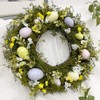 Simulation Easter Egg Wreath with Handmade Natural Plant Easter Decorations