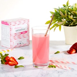 Skinny Sprinkles, 30 Servings - Weight Management Drink with Glucomannan - Vegan, Vegetarian Society Approved - Made in the UK - Strawberry