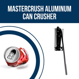 MasterCrush Wall Mounted Aluminum Can Crusher Heavy Duty – Tin and Plastic Bottle Smasher for Recycling (12oz/16oz/24oz/32oz)
