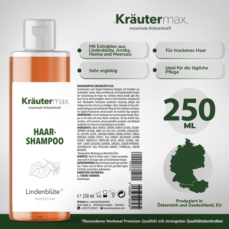Linden Blossom Hair Shampoo for Hair Care with Lime Blossom