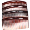4 Pack 9cm Tort Brown Hair Side Combs Slides Grips