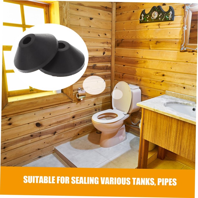 WOONEKY 10pcs Conical Rubber Washers for Toilet Bolts Sealing Rings