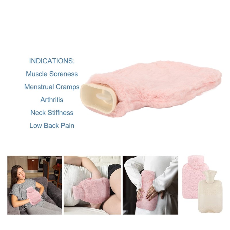 1500ml Rubber Hot Water Bottle Thicken Reduce Pain Hot Compress