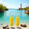 aoukoslt 2-Pack Floating Keychains for Water Sports - High-Visibility Yellow