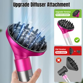 Dxyue Diffusor-Aufsatz für Dyson Airwrap Styler HS01 HS05, verwandelt Ihren Haarstyler in einen Haartrockner(Rosenrot)