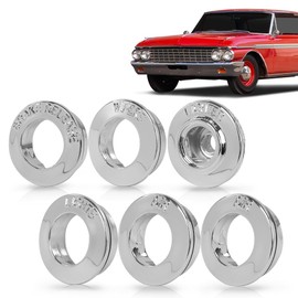 ALLGOOD Dash Knob Bezels and Gaskets Compatible with 1962 Galaxie/Full-size Ford