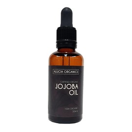 ALUCIA ORGANICS Certified Organic Jojoba Oil – 100% Pure Jojoba Oil for Face, Body & Hair – Natural, Cold-Pressed & Unrefined – Vegan & Cruelty-Free (50ml)