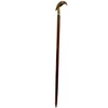 Cubical Collection Vintage Brass Handle Adjustable Wooden Walking Stick Walking