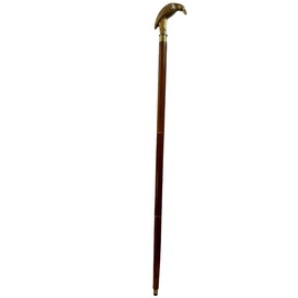 Cubical Collection Vintage Brass Handle Adjustable Wooden Walking Stick Walking Cane Ideal Gift