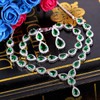 BriLove Wedding Bridal Necklace Bracelet Earrings Jewelry Set for Women