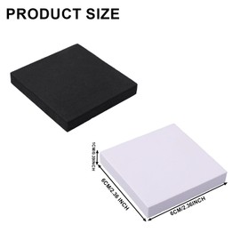 lasuroa 12pcs Headboard Stoppers for Wall, 2.4x2.4x0.4 Inch EVA Foam Furniture Pads Headboard Wall Protector Anti-Shake Bed Noise Stoppers for Furniture Protection (White, Black)