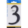 Hillman 839756 Black House Number 3, 4-Inch Nail Plastic