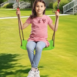 Swing Sets for Backyard - Adjustable Rope Curved Swing Chair,Playground Accessories, Outdoor Entertainment Facilities for Backyard, Porch, Terrace, Garden, Park