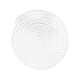 3 Strand Twisted Polyester Rope – Comes in White – Choose from Multiple Lengths and Widths – High Strength, Low Stretch – Multiple Uses, Utility, Crafting, and More