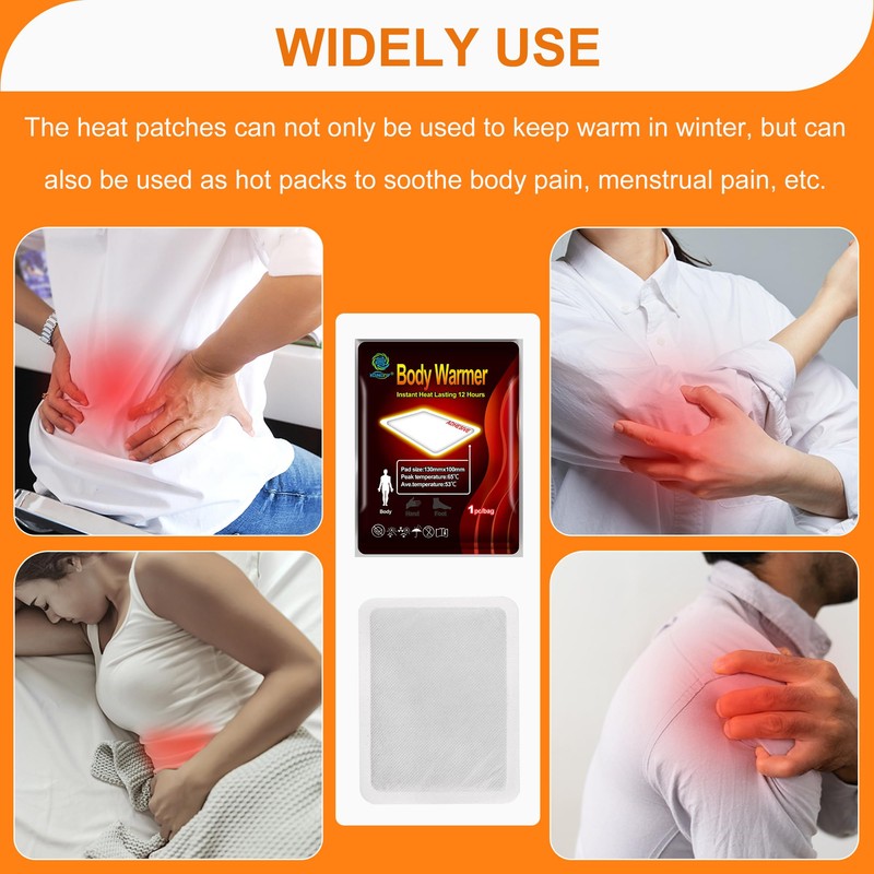 20 Pack Body Warmer Heat Patches, Lasting 10 Hours, 5.12