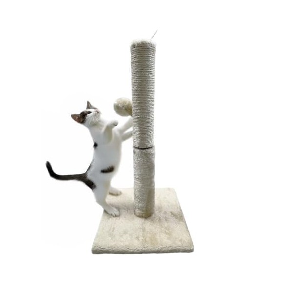 Pets Crew Cat Scratching Post with Sisal Scratching Pole, Pom-Poms,