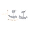 Healeved 1Pair Zircon Claw Earring Studs for Women Stylish Ear