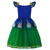 ReliBeauty Peacock Costume Children's Girls Carnival Costume Children's Peacock 110