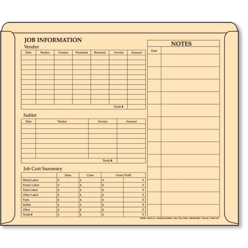 Manila Repair Order Jacket 150 LB (100)