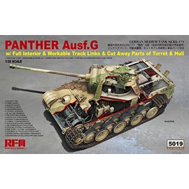 RFMRM5019 1:35 Rye Field Model Panther Ausf.G Sd.Kfz.171 with Full Interior/Workable Track Links/Cut Away Parts of Turret & Hull [Model Building KIT]