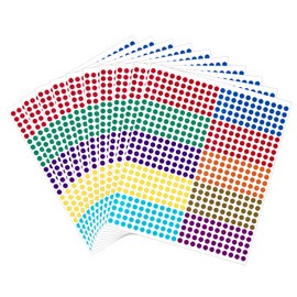 FANKUTOYS 5500PCS Dot Stickers, Small Circle Stickers, 6mm Color Coding Label Sticker Calendar Stickers, Colorful Round Dots Sticker for Toddlers Activity School Office Home 10 Colors