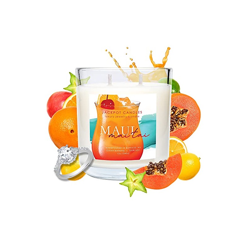 Jackpot Candles Maui Mai Tai Candle with Ring Inside (Surprise
