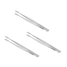 DOITOOL 3pcs Stainless Steel Stamp Tweezers False Eyelash Applicator for Easy Use Non-slip Handle Lightweight Design for Convenient Carrying for Makeup and Crafts