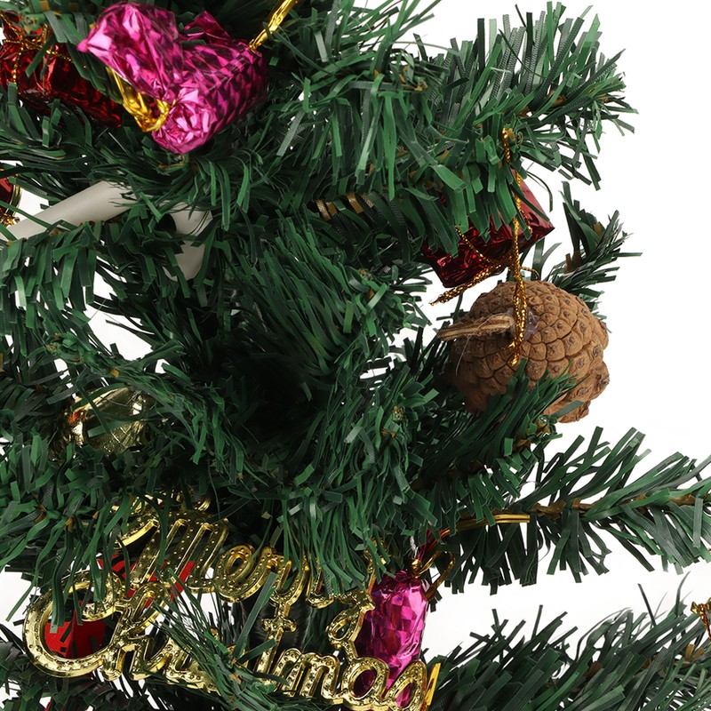 19.7inch Tabletop Christmas Tree Mini Artificial Decorated Christmas Tree Set