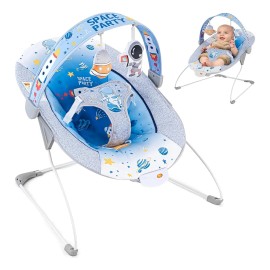 Silla Mecedora Para Bebe Con Vibracion Y Melodias Color Azul