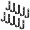 OTTFF 10 Pack 2-3/4" Mini Black Steel Utility J Hook,