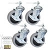 Caster Wheels, 3 Inch Heavy Duty Casters Threaded Stem Casters