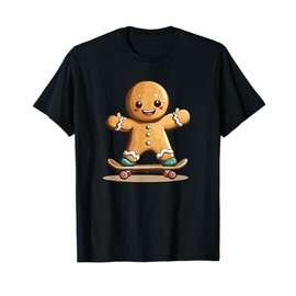 A Cool Gingerbread Man Ready to Roll Costume T-Shirt