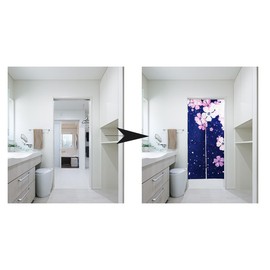 next.design Noren - Cortina de puerta de estilo japonés con imagen de flores de cerezo Sakura impresa en primavera (patrón2)
