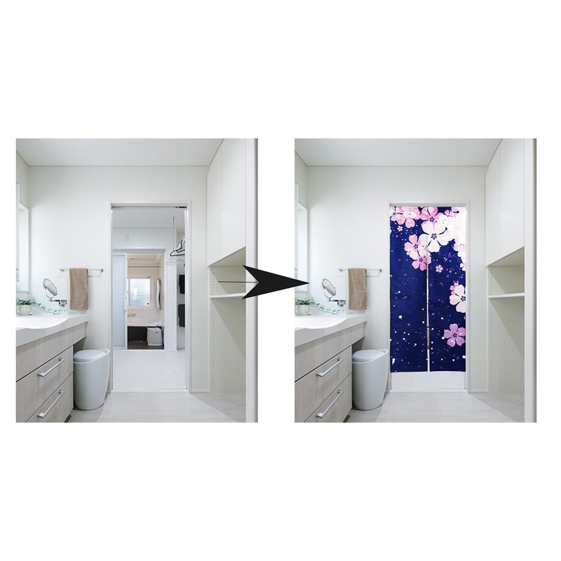 next.design Noren - Cortina de puerta de estilo japonés con