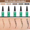 Apooliy Microblading Eyebrow Pen，Waterproof Eyebrow Pencil Micro 4 Point Brow